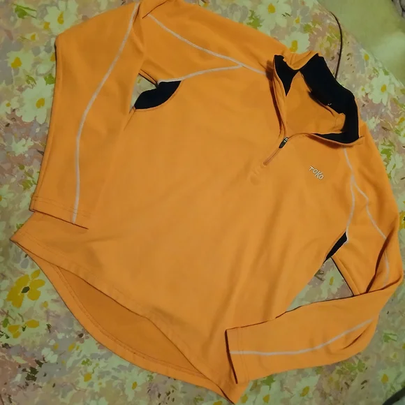 Women's Toko By Mammut 1/4 Zip Orange Pullover Sweatshirt Medium - Picture 2 of 8